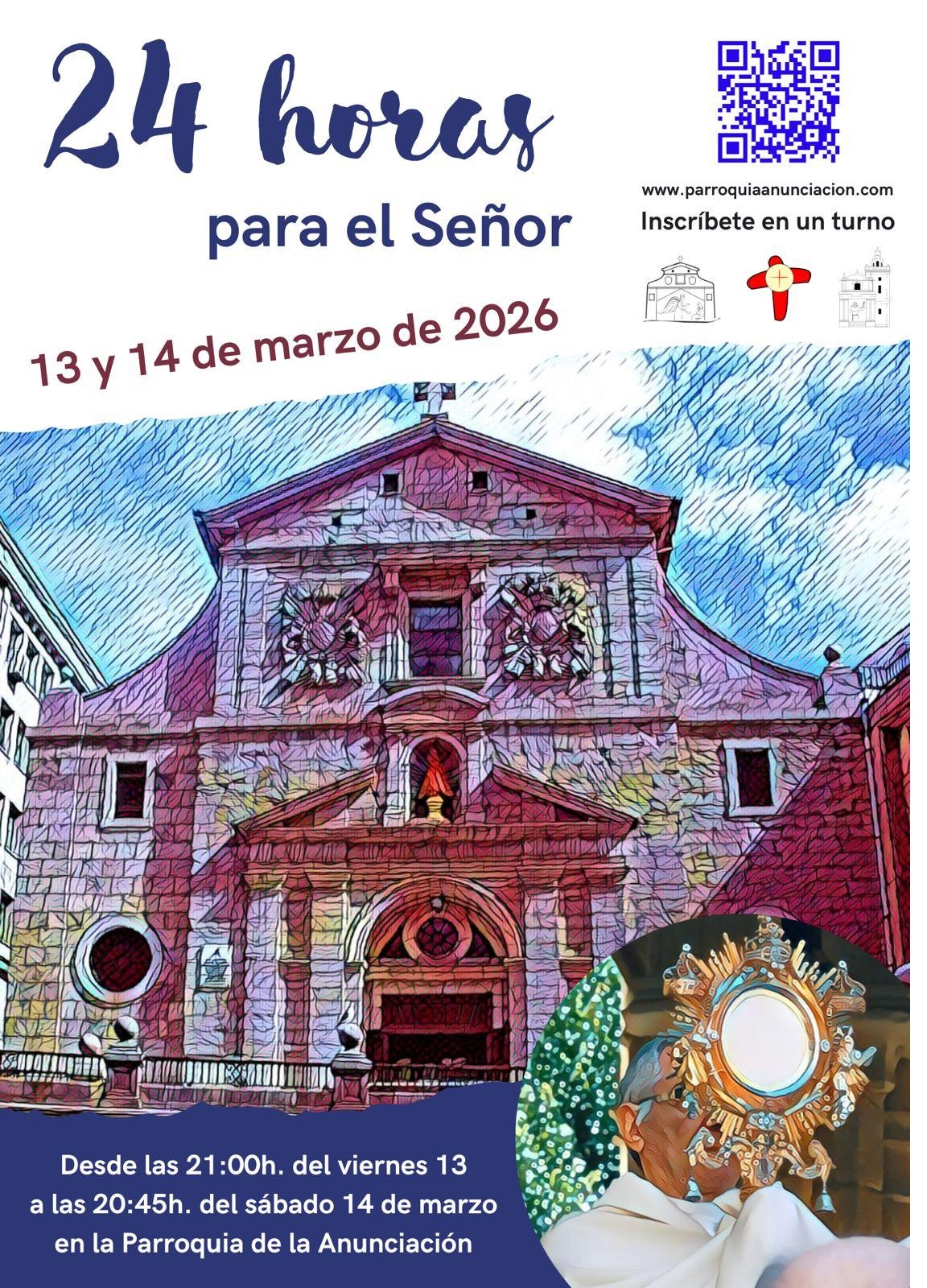 Cartel 24 horas para el Señor parroquia Anunciación