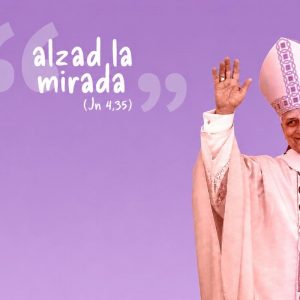 Cartel oficial Visita Papa León XIV