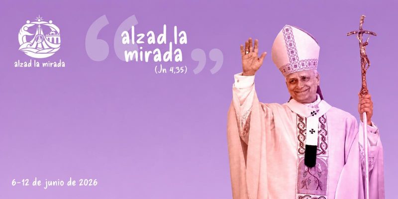 Cartel oficial Visita Papa León XIV