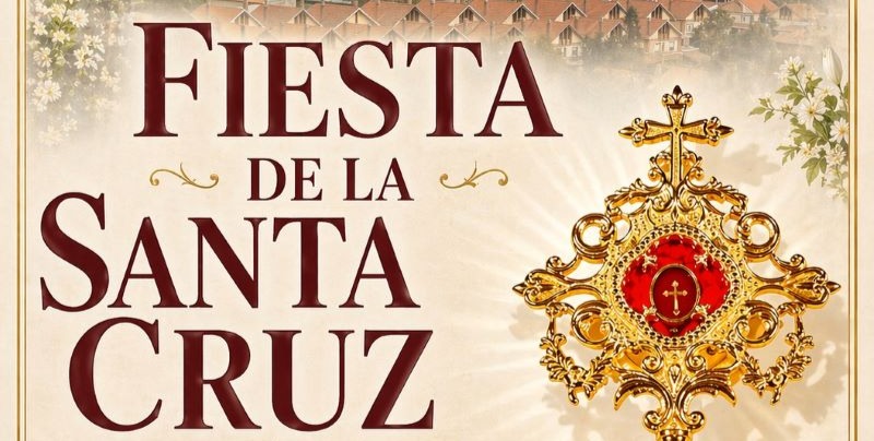 Detalle del cartel de la fiesta de la Santa Cruz en Bezana