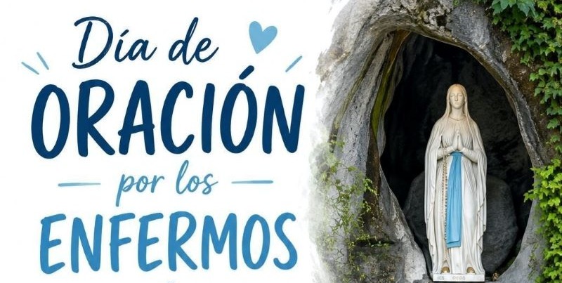 Detalle del cartel del Día de Oración por los enfermos en Mena