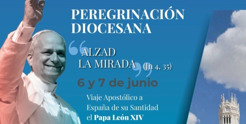 Detalle del cartel de la peregrinación a Madrid junio 2026
