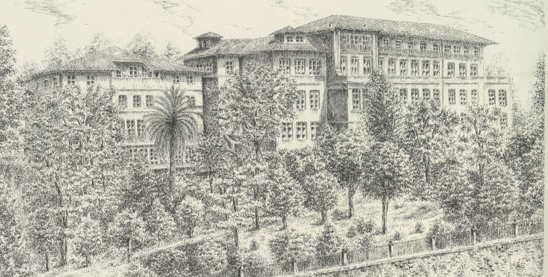 Colegio Escolapios Santander en sepia
