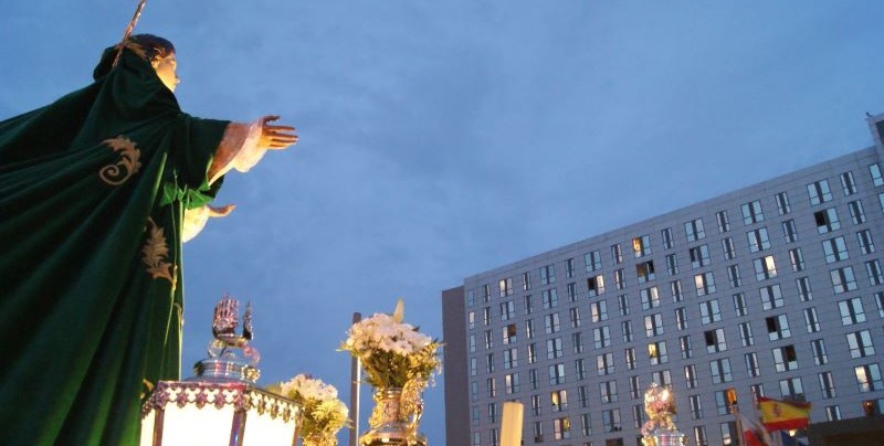 Virgen de la Esperanza en Valdecilla el Lunes Santo