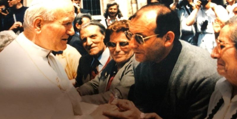 José Miguel Rodríguez con Juan Pablo II