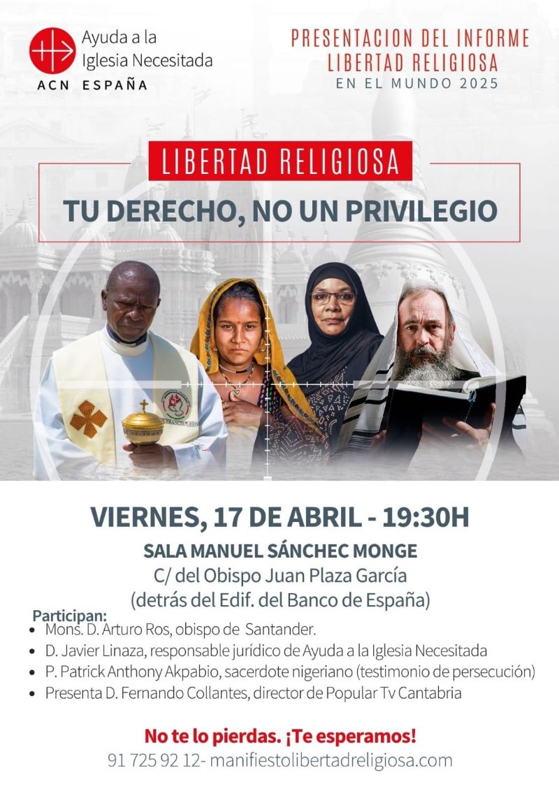 Cartel Presentación Informe Libertad Religiosa ACN