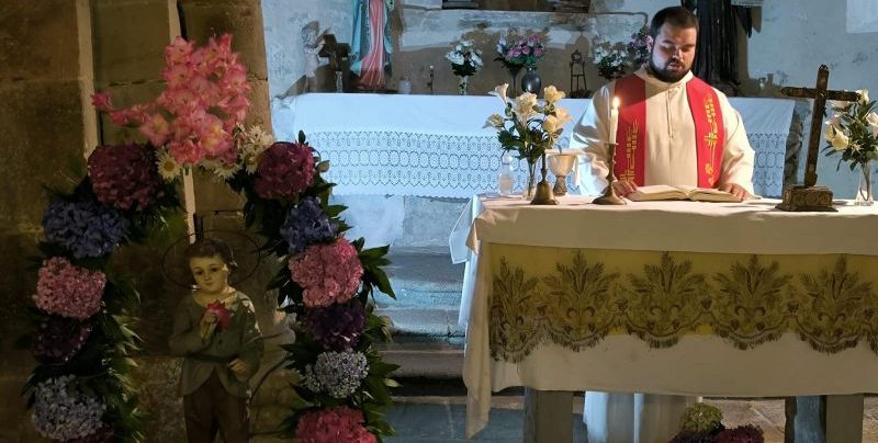 Misa en honor a san Pelayo en Ayega