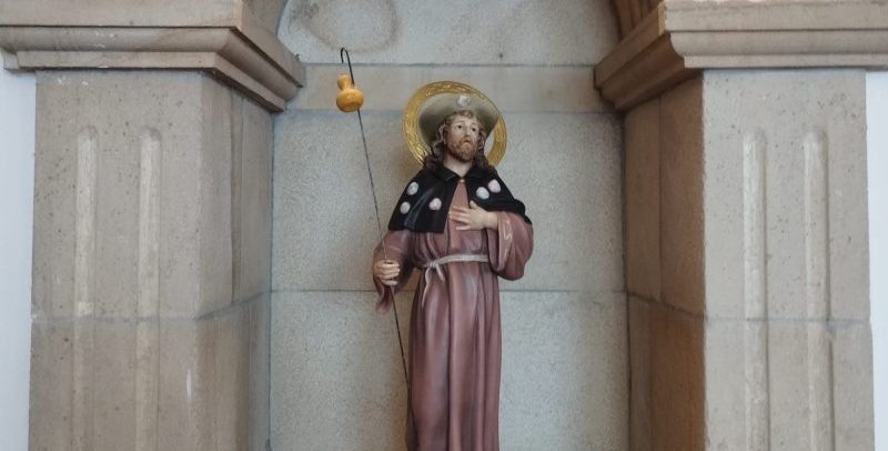 Imagen de san Roque en Castañeda
