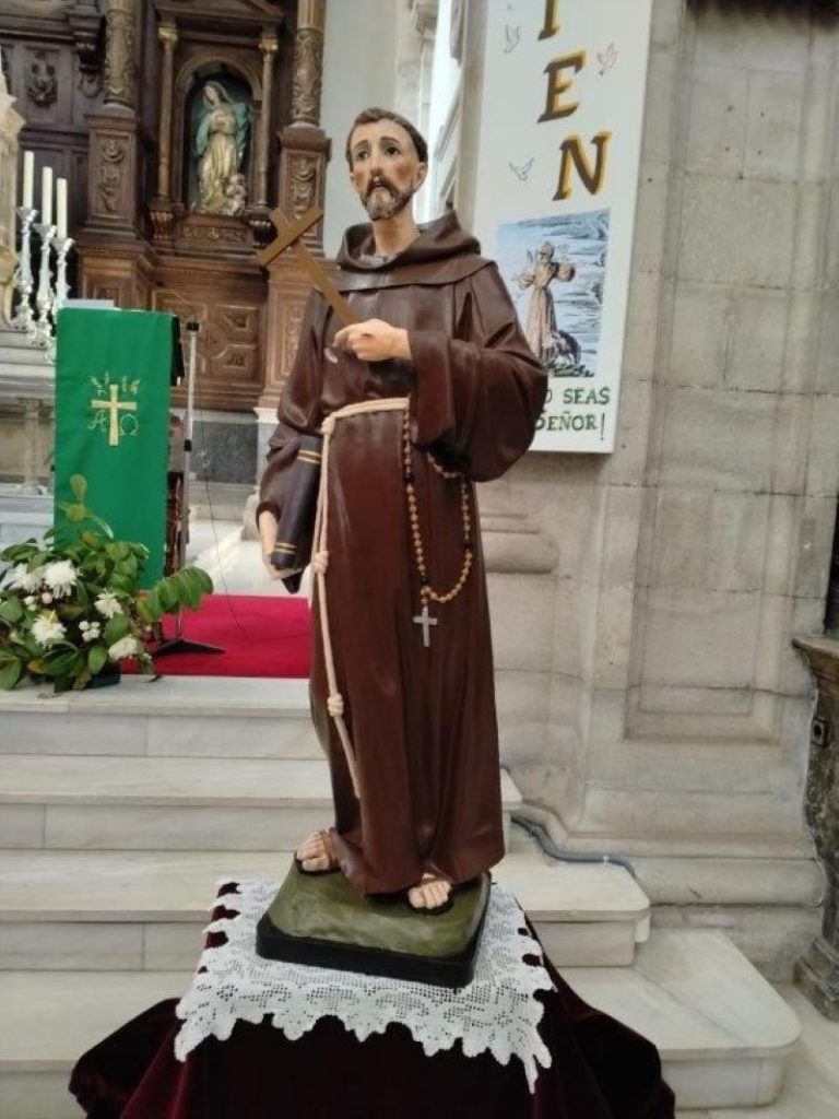 Imagen de san Francisco en la parroquia San Francisco de Santander