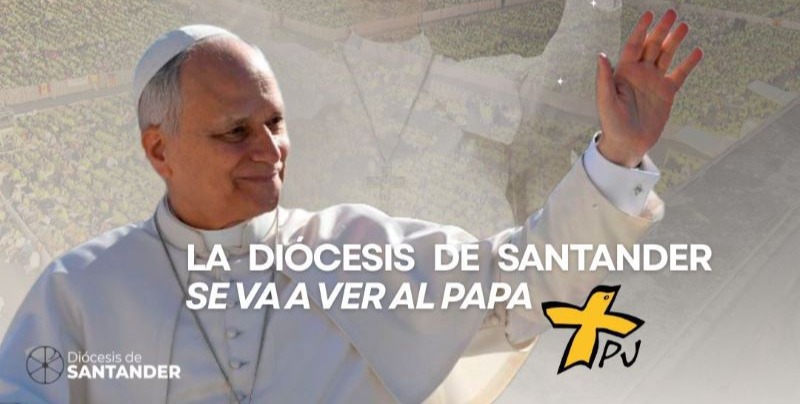 Cartel viaje jóvenes de Santander vigilia Papa Madrid